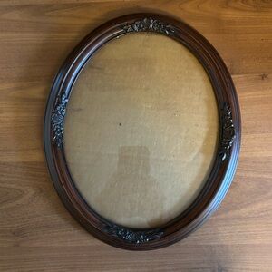 Vintage Oval Wooden Picture Frame